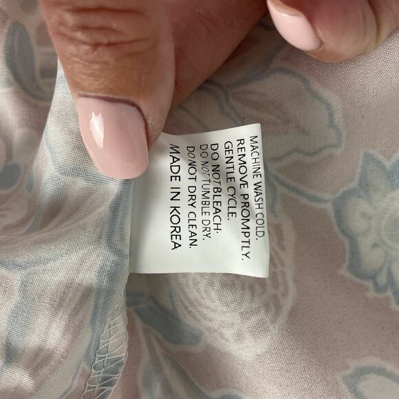 CherryBetty Vintage Floral Print Collared Blouse Red Long Sleeve Medium - Picture 7 of 7